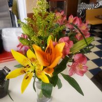 Flowers inside The Blue Kow at The Blue Kow in Curwensville