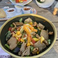 Thaise parelcouscous salade met vegan kipstuckjes  at De Zeemeeuw in Noordwijk
