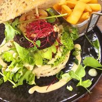Beetroot Burger at De Zeemeeuw in Noordwijk