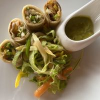 Vegan wraps with vegetables and avocado sauce at The Lagoon in Lankanfinolhu