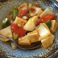 Tofu in hot sauce at Xia in Cremona