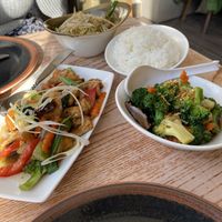 Cashew stir fry and mixed veg  at Thai Square in North London