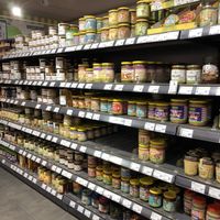 lots of vegan products at Denn's Biomarkt in Stuttgart