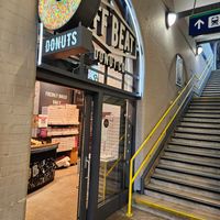 The entrance inside the train station, there's another entrance on the road. at Offbeat Donut Co in Dublin