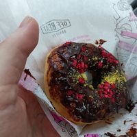 Chocolate ganache doughnut at Offbeat Donut Co in Dublin