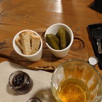 Free starter with chili jam at 3 Pigs in Rhodes