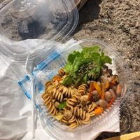 Bean pasta salad at Vegamare in Alghero