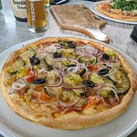 Vegan pizza at Altes Backhaus in Bleialf