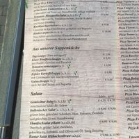 Speisekarte at Altes Backhaus in Bleialf