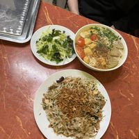 Soup and glass noodles with vegan shrimps and seitan   at Bo De Tam in Prague