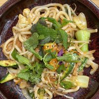 Udon dish at Veganese Quan Chay in Leipzig