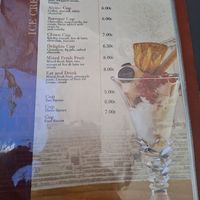 Menu at Caffè Alvino in Lecce