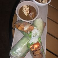 Tofu spring rolls (these are fire!!! The tofu is charbroiled!!) at Pho Da Cao in San Diego