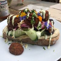 Falafel with veggies at Camping Noorderloo in Groningen