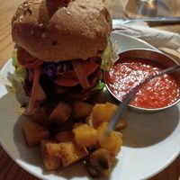 Mushroom burger at KURUMI in Da Nang