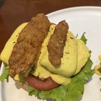 tofu benedict, way too salty and saucy  at KURUMI - Healthy Vegan Food & Desserts in Da Nang