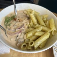 Straganoff pasta (gluten free on accident but we didn’t mind) lol   at KURUMI in Da Nang