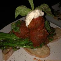 Meatballs with ricotta  at Jonny NoBones at the Old Riverhouse Vegan Village in Fort Lauderdale