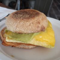 Breakfast sandwich at Buddha's Brew in Mesa