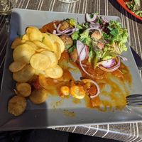 Vegane Currysauce mit Falafel at Hüftgold Essen und Trinken in Monschau