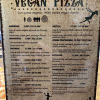 Le menu at Pizza Circus in Barcelona