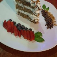 Carrot cake at BaoVegan in Cancun