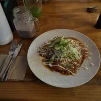 Enomotadas and Berry Smoothie, so yummy!!  at BaoVegan in Cancun