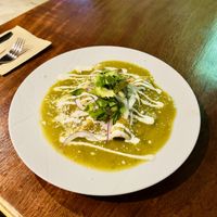 Enchiladas verdes  at BaoVegan in Cancun