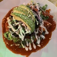 Enchiladas  at BaoVegan in Cancun