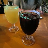 Agua mango $45mxn y agua de Jamaica $45mxn  at BaoVegan in Cancun