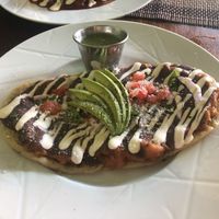 The famous huarache   at BaoVegan in Cancun