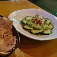 Guacamole with topotos at BaoVegan in Cancun