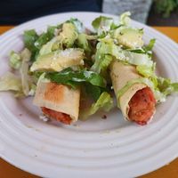 Tacos dorados at BaoVegan in Cancun
