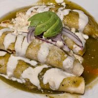 Enchiladas at BaoVegan in Cancun