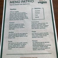 Menu  at BaoVegan in Cancun