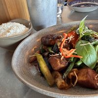Sweet Potato Pad See Ew - so yummy!  at Cheek and Chong in Orewa