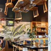 Cool upside down decor  at Cheek and Chong in Orewa