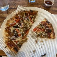 They vegan supreme pizza  at New Holland Brewing in Grand Rapids