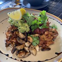 Vegan fritters at Hey Joe in Brisbane