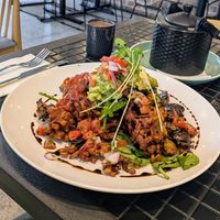 Vegan fritters at Hey Joe in Brisbane