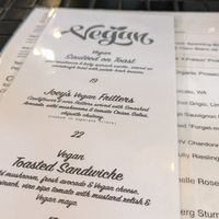 Vegan menu November 2024 at Hey Joe in Brisbane