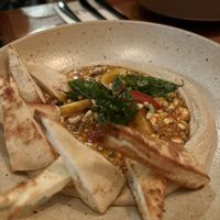 One of their signature items:  mapo tofu hummus   at Duli in Shanghai