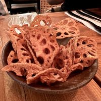 Fried lotus chips   at Duli in Shanghai