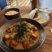 Curried cauliflower with tofu and Bao  at Duli in Shanghai