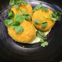 Eggplant potatoes croquettes  at Duli in Shanghai