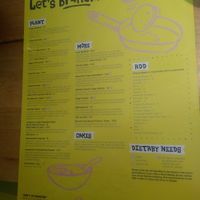 Menu at Bakers & Roasters in Amsterdam