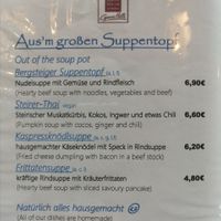 Includes a really great vegan soup at Krummholzhütte in Haus