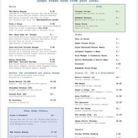 Recent menu  at The Balavoulin in Aviemore
