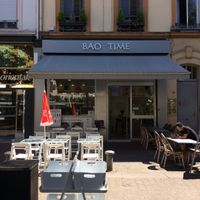 outside seating area at Baotime in Lyon