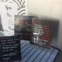 Menu at Baotime in Lyon